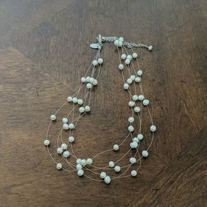 Lia Sophia faux pearl illusion necklace